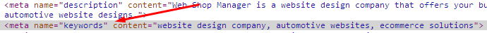 Meta Keywords Example