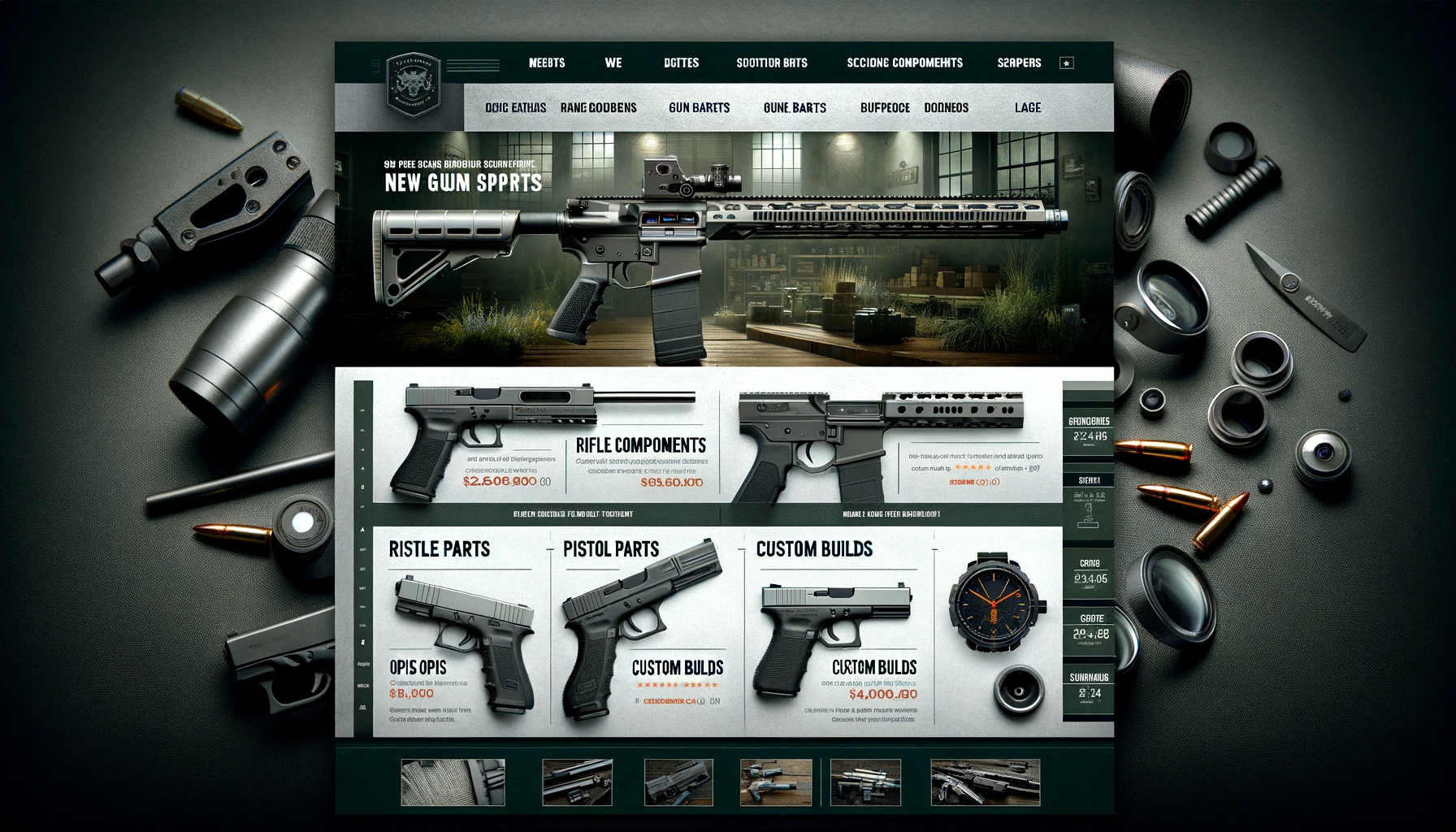 gun store web design