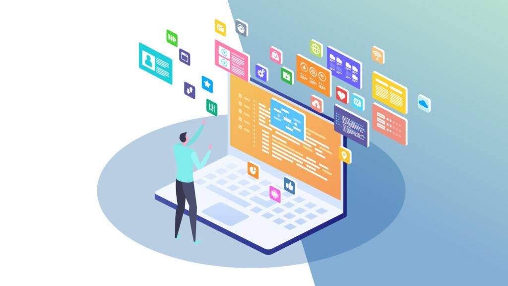Open source and SaaS webshop comparison on computer screen