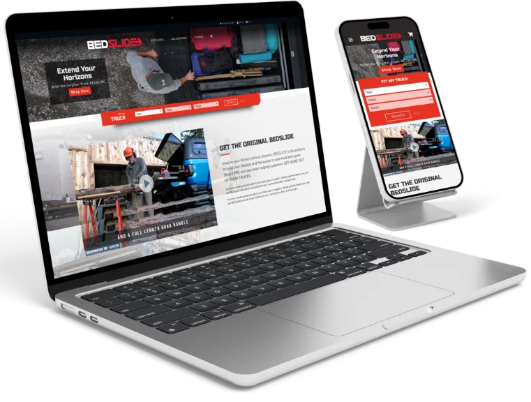 Mobile-responsive Bedslide eCommerce site redesign.