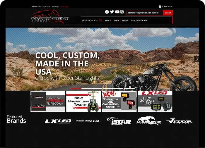 Lazerstar Automotive Parts Home page