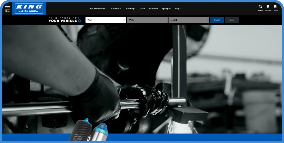 Kingshocks Offroad Homepage banner