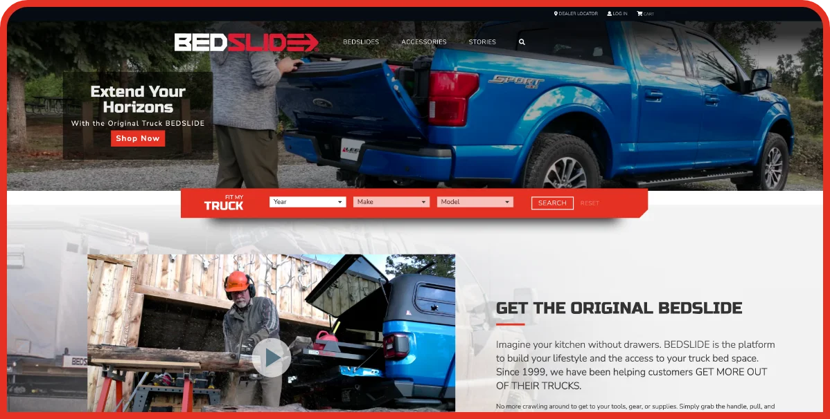 Bedslide Truck Accessories Homepage Banner