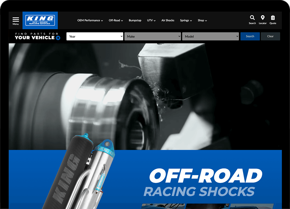 king shocks off road suspension redesigned homepage banner