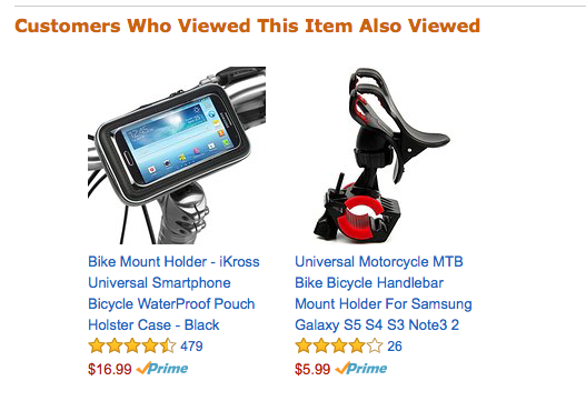 Amazon example of grouping complementary auto parts products for multi-item sales