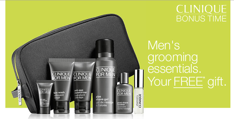 Clinique email targeting men, an example of customer segmentation