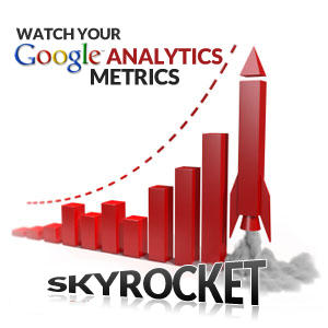 Google Analytics metrics skyrocket chart image
