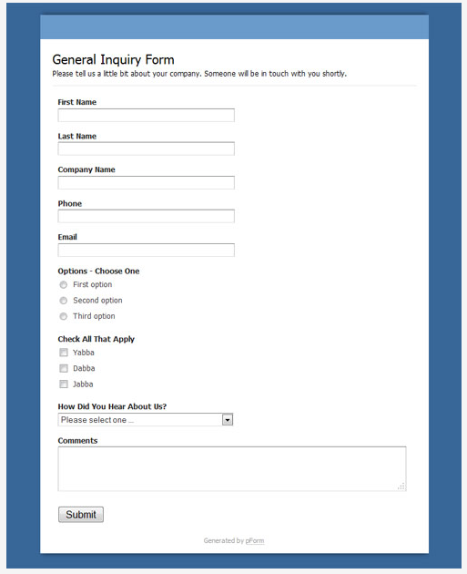 Example of an easy-to-use mobile contact form for an ecommerce store