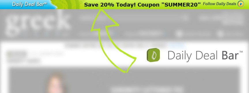 Image showing a daily deal bar for promoting special offers and improving conversion rates