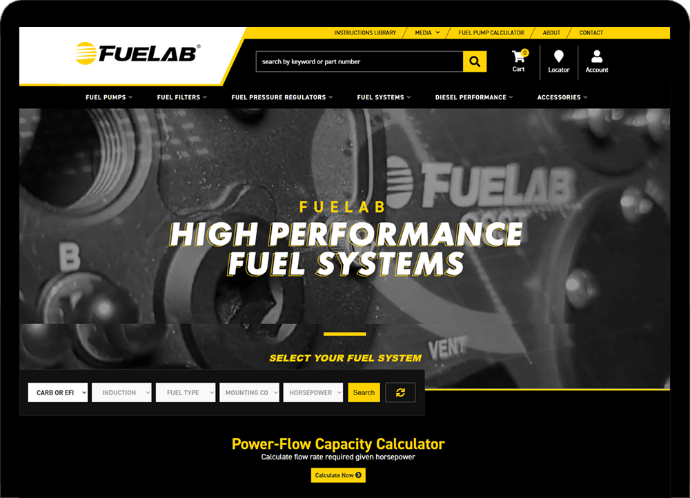 Fuelab Website homepage redesign