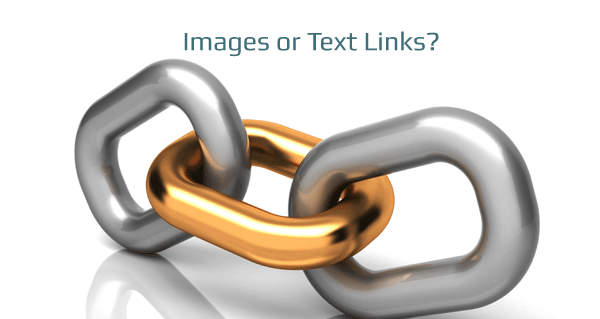 Web design image vs link choice for better ROI
