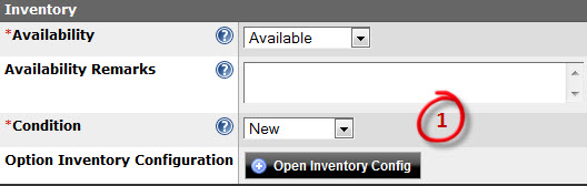 Screenshot of editing product with Option Sets assigned