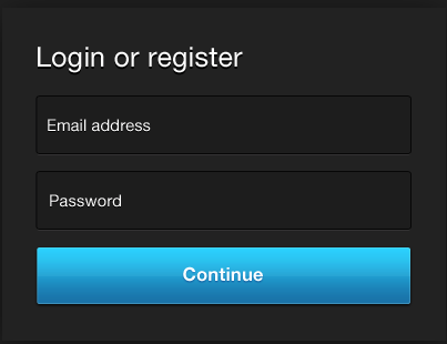Log-in or register options contributing to cart abandonment