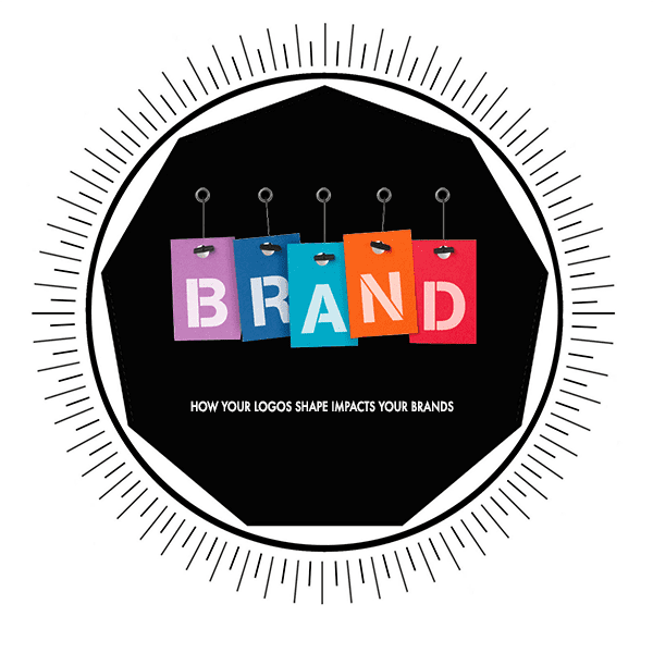 Infographic showing the impact of logo shapes (curves, squares, circles, triangles) on eCommerce brands