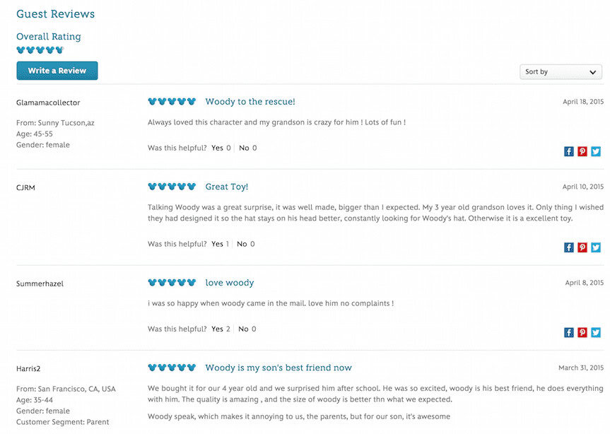 Ecommerce product page displaying customer reviews to build trust and increase conversions