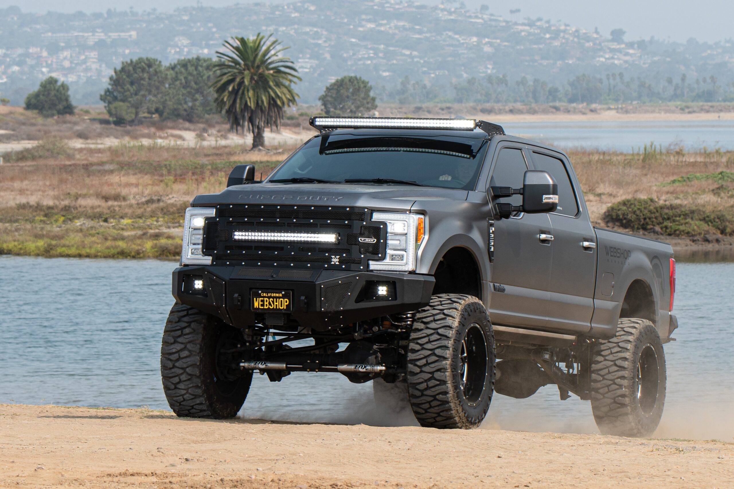 Dana Nevins' custom 2017 F-250 Super Duty with Fox BDS steering stabilizer