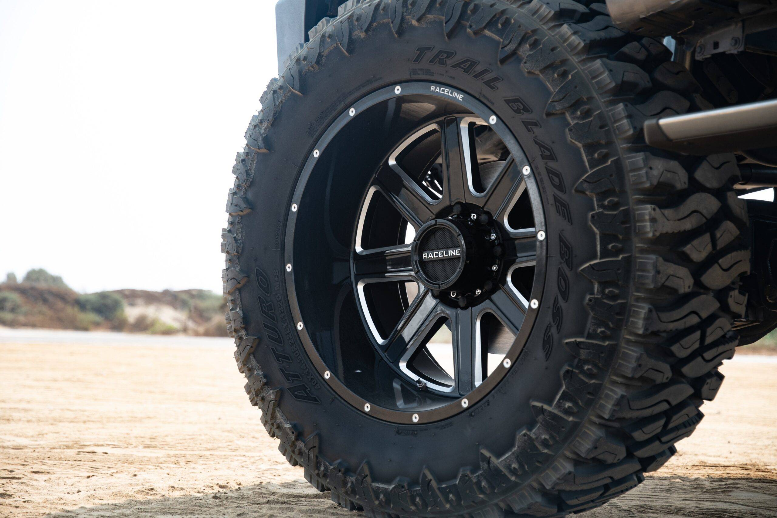 Dana Nevins' custom 2017 F-250 Super Duty with a set of 22-inch Hostage wheels from Raceline Wheels and Atturo Trail Blade Boss tires