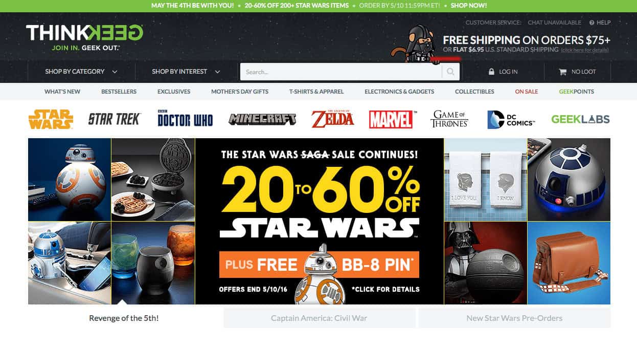 E-commerce store targeting Millennials with inexpensive and fun products
