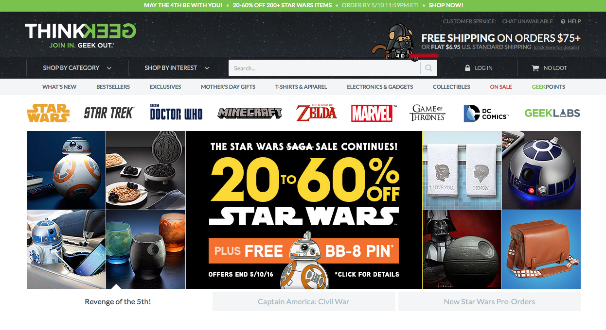 E-commerce store targeting Millennials with inexpensive and fun products