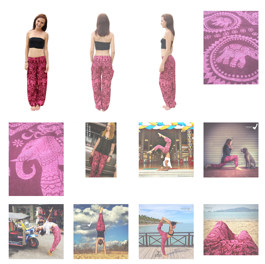 Product page featuring user-submitted images for social proof and brand identity