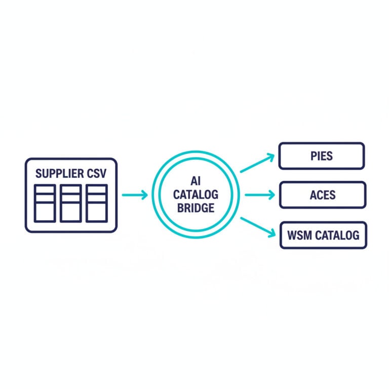 AI-assisted catalog import mapping supplier spreadsheets into Web Shop Manager