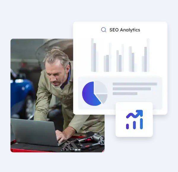 PartsLogic search analytics showing query behavior, refinements, and search-to-purchase attribution