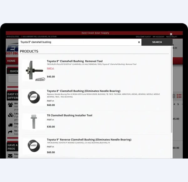 Zero-results prevention and search recovery for drivetrain parts and complex aftermarket catalogs